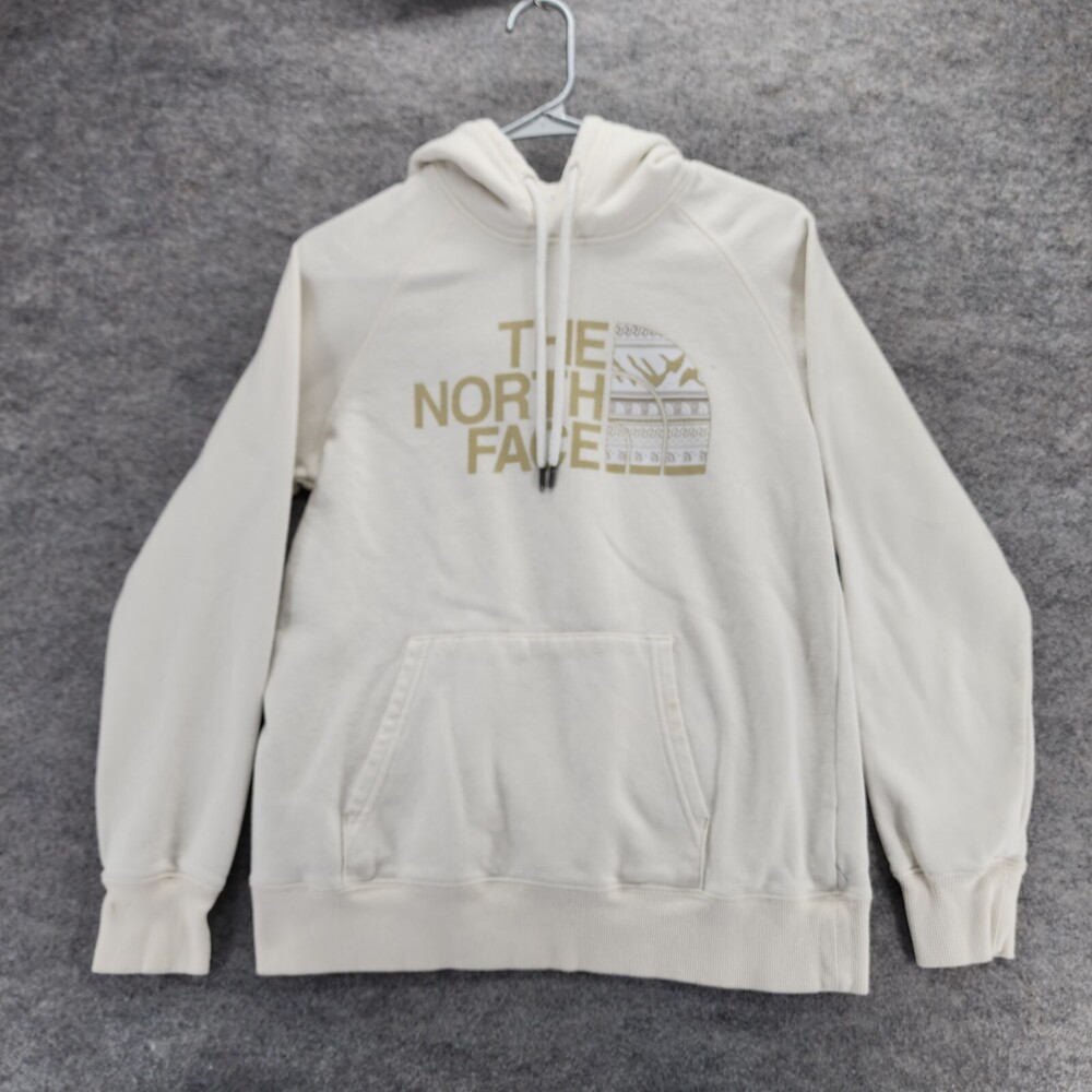The North Face Hoodie Womens Small White Pullover Long Sleeve